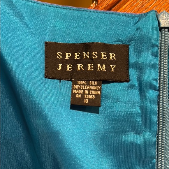 Stunning Spenser Jeremy Blue/Purple Sleeveless 100% Silk Dress - Picture 6 of 11